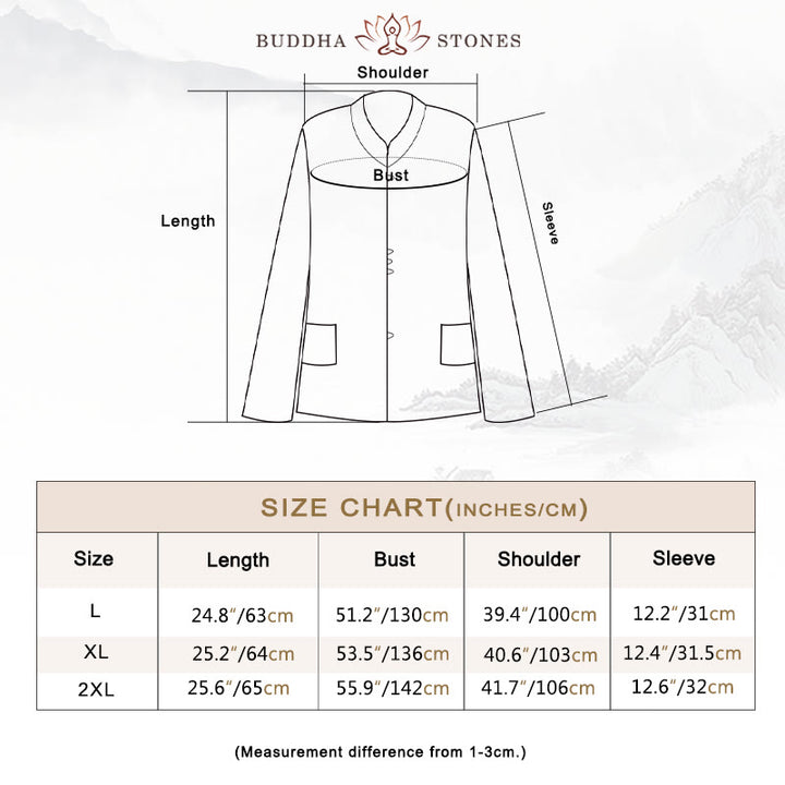Buddha Stones PLUS SIZE V Neck Casual Solid Color Long Sleeve Shirt Cotton Linen Women's Shirts - image 3