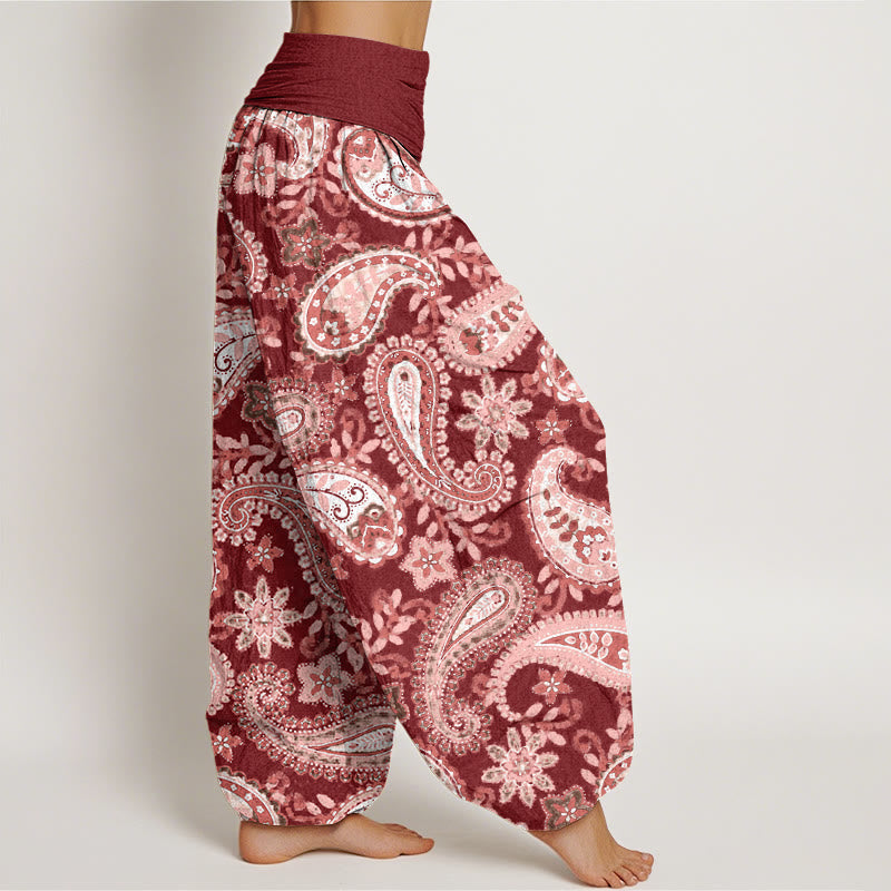 Buddha Stones Casual Paisley Pattern Women's Elastic Waist Harem Pants - image 1