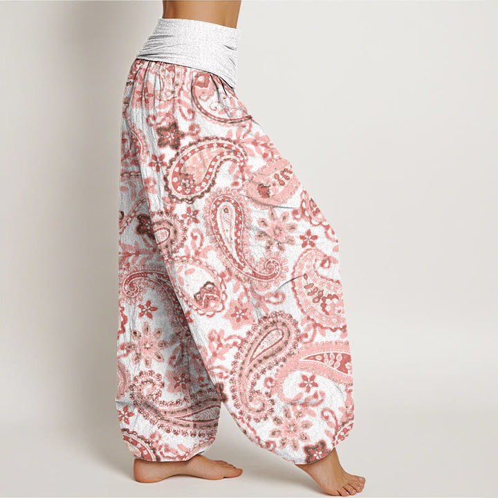 Buddha Stones Casual Paisley Pattern Women's Elastic Waist Harem Pants - image 5