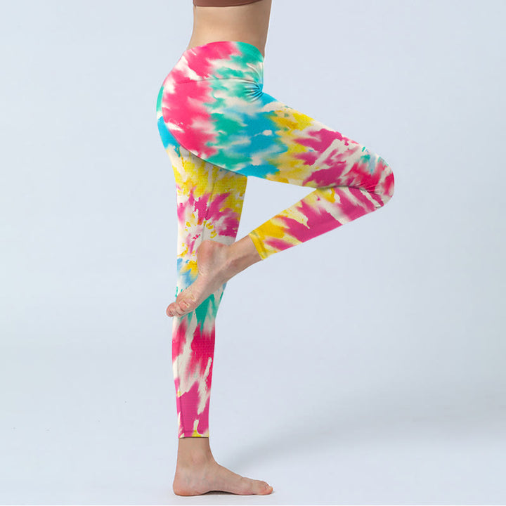 Buddha Stones Spiral Shape Print Exercise Leggings Women's Yoga Pants - image 4
