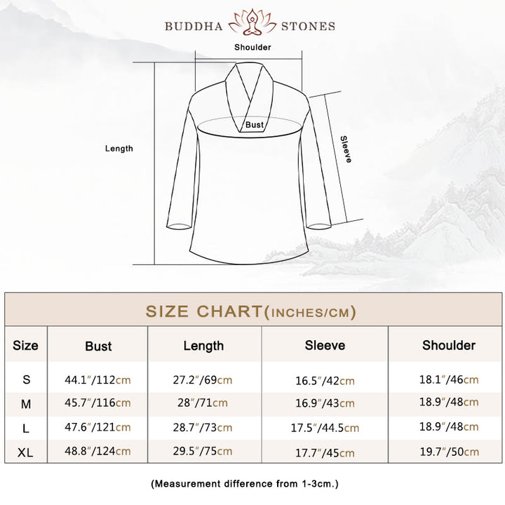 Buddha Stones 2Pcs V-Neck Three Quarter Sleeve Shirt Top Pants Meditation Zen Tai Chi Cotton Linen Clothing Women's Set - image 3