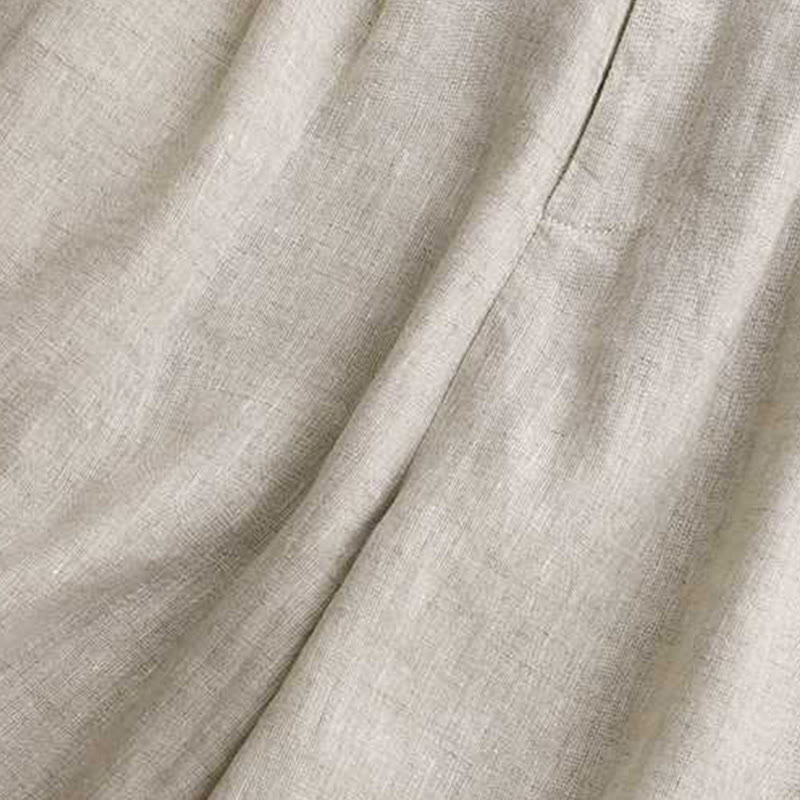 Buddha Stones Summer Casual Solid Color Zipper Button Acrylic Fiber Frog Button Women's Shorts With Pockets - image 18