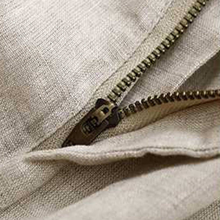 Buddha Stones Summer Casual Solid Color Zipper Button Acrylic Fiber Frog Button Women's Shorts With Pockets - image 17