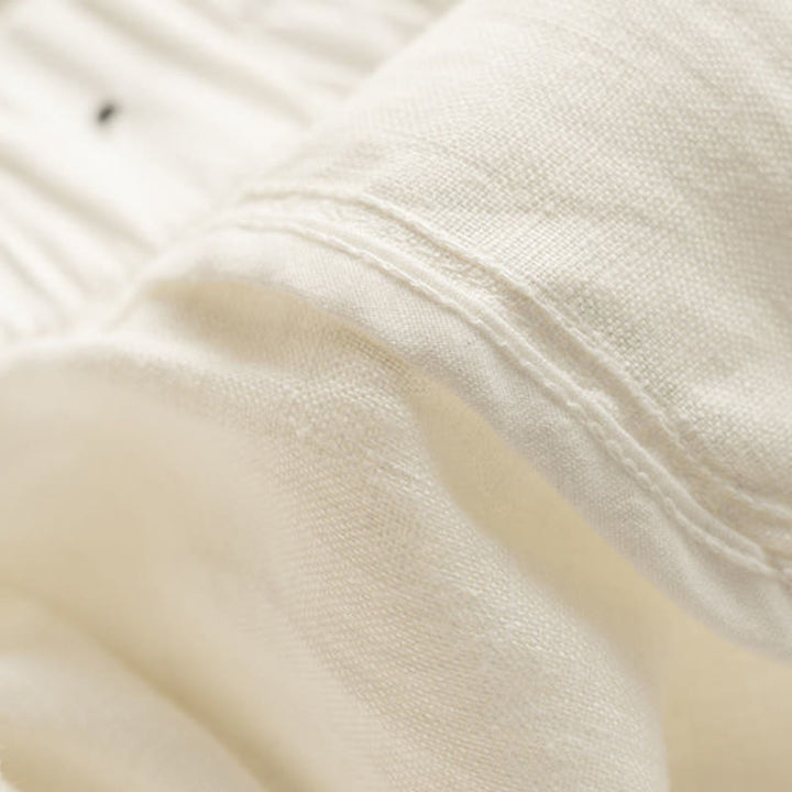 Buddha Stones Summer Casual Plain Zipper Button Cotton Linen Women's Shorts With Pockets - image 10