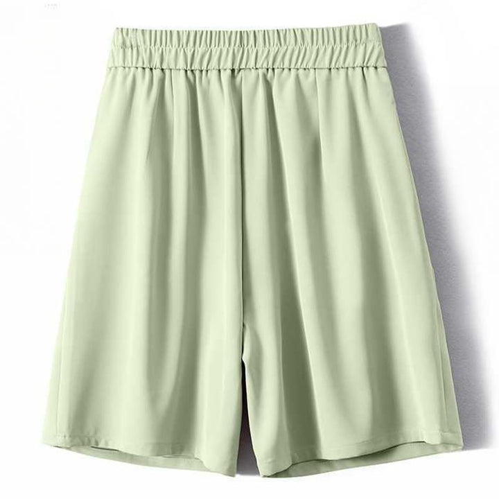 Buddha Stones Summer Casual Zipper Button Loose Plain Cotton Linen Women's Shorts With Pockets