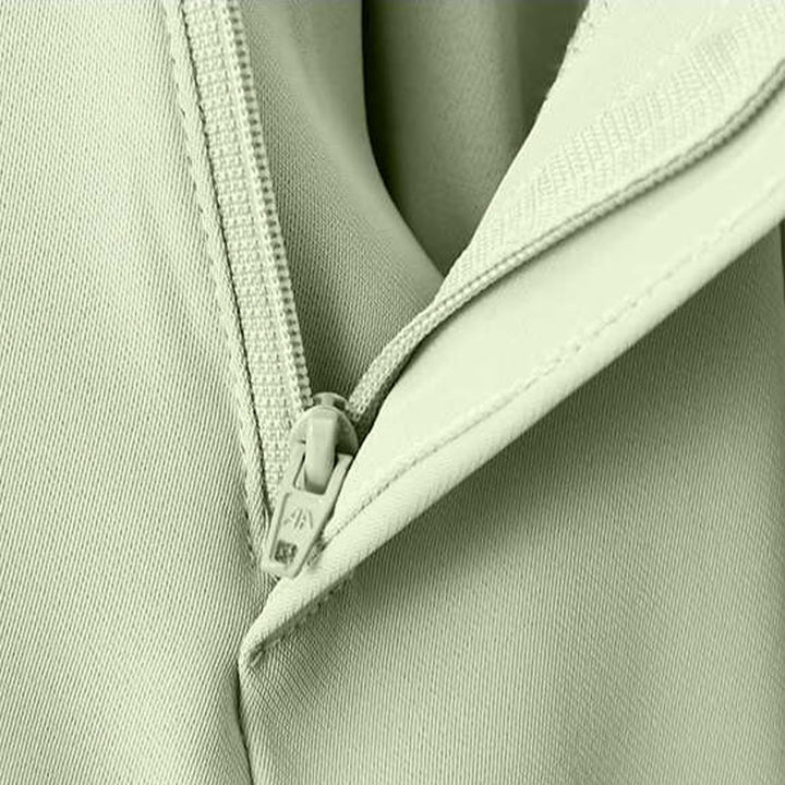 Buddha Stones Summer Casual Zipper Button Loose Plain Cotton Linen Women's Shorts With Pockets