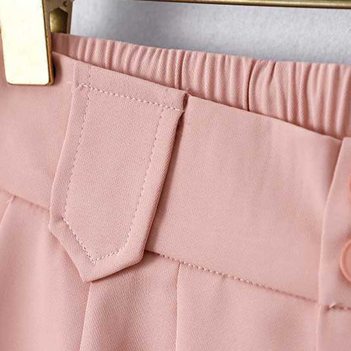 Buddha Stones Summer Casual Zipper Button Loose Plain Cotton Linen Women's Shorts With Pockets