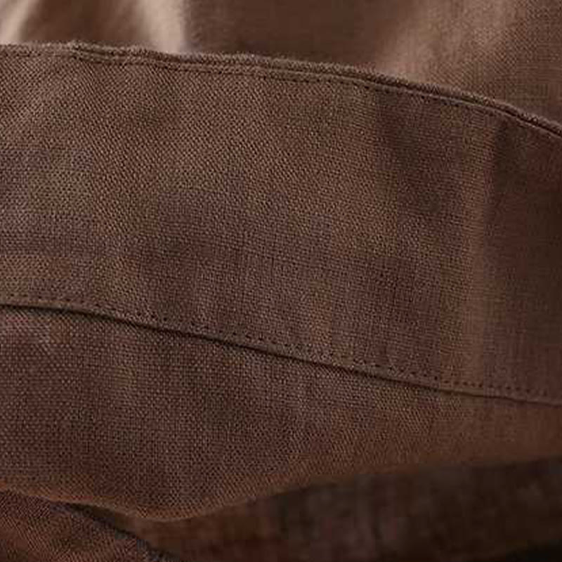 Buddha Stones Summer Casual Solid Color Frog Button Zipper Button Acrylic Fiber Women's Shorts With Pockets