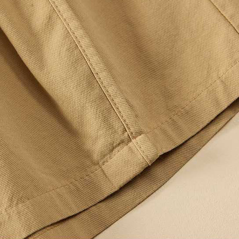 Buddha Stones Summer Casual Loose Plain Cotton Women's Shorts With Pockets