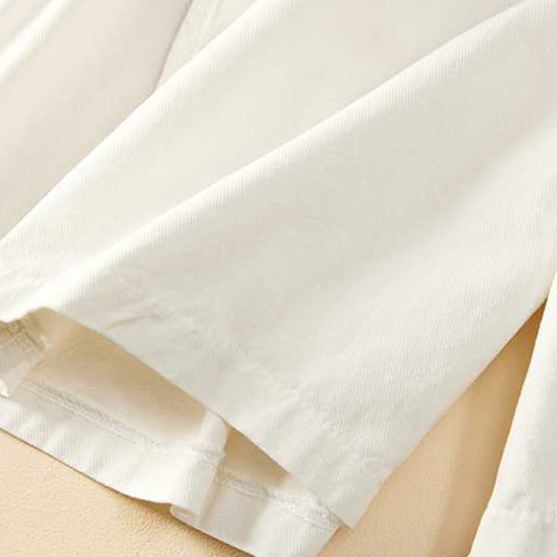 Buddha Stones Summer Casual Loose Plain Cotton Women's Shorts With Pockets