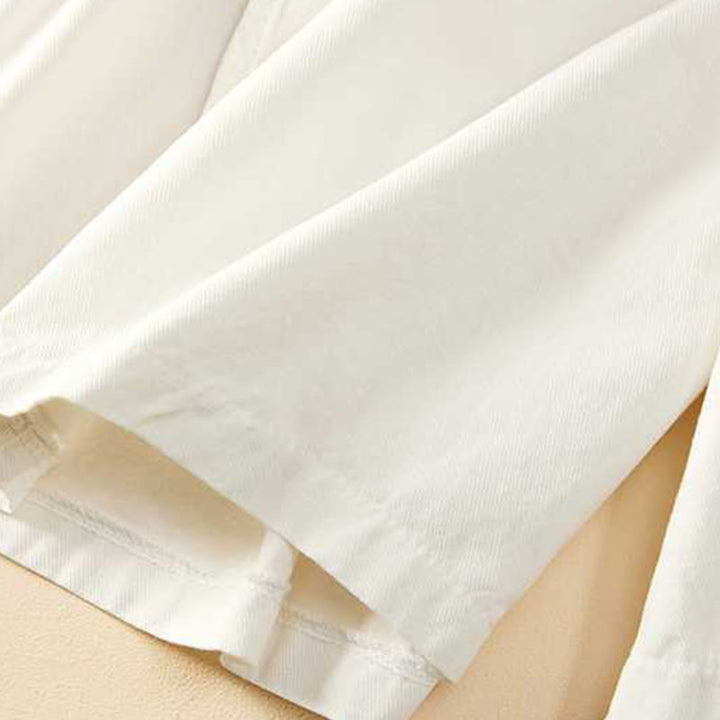Buddha Stones Summer Casual Loose Plain Cotton Women's Shorts With Pockets