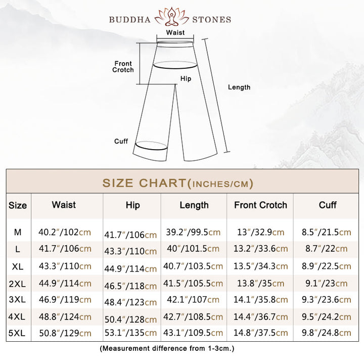 Buddha Stones 2Pcs Tang Suit Traditional Frog-Button Uniform Long Sleeve Shirt Pants Men's Set