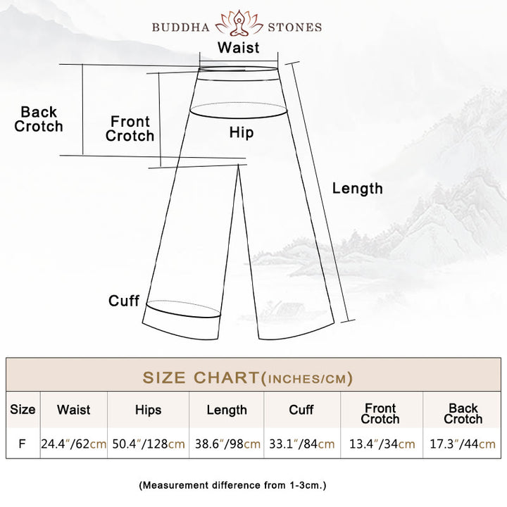 Buddha Stones Frog-Button Sleeveless Cami Midi Dress Ramie Linen Wide Leg Pants With Pockets