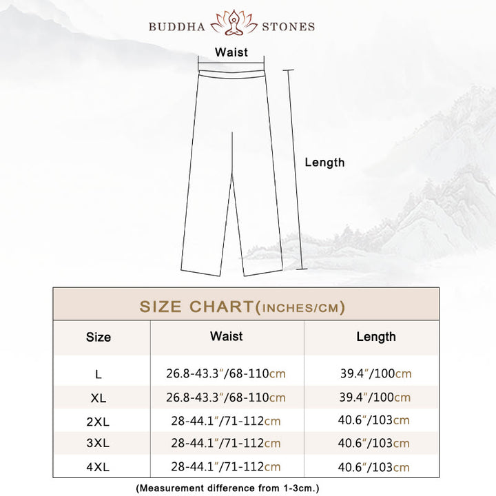 Buddha Stones 2Pcs Plain Tang Suit Men's Frog-Button Long Sleeve Shirt Pants Set