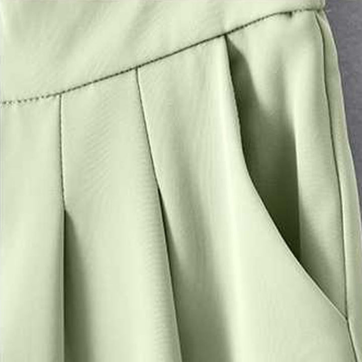 Buddha Stones Summer Casual Zipper Button Loose Plain Cotton Linen Women's Shorts With Pockets