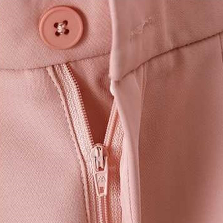 Buddha Stones Summer Casual Zipper Button Loose Plain Cotton Linen Women's Shorts With Pockets
