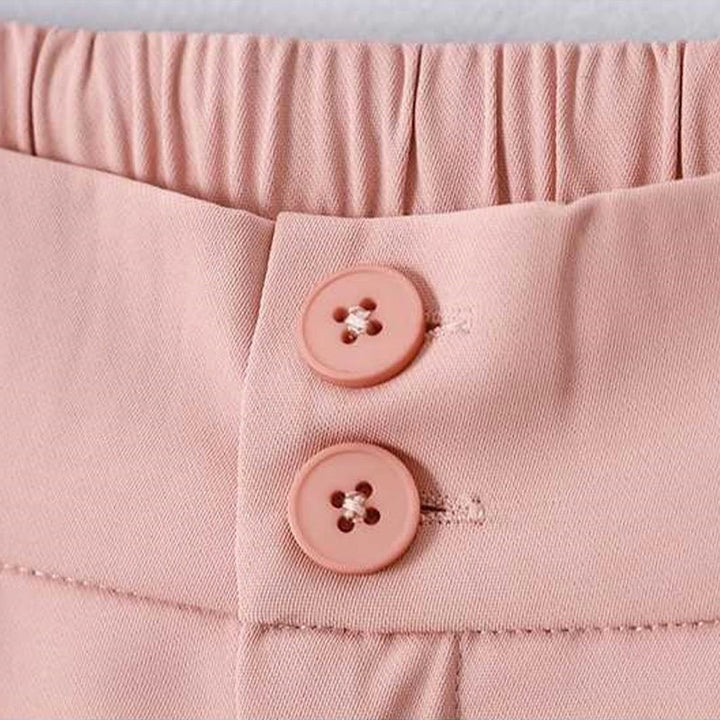 Buddha Stones Summer Casual Zipper Button Loose Plain Cotton Linen Women's Shorts With Pockets