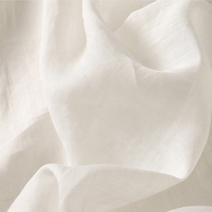 Buddha Stones Plain Frog-Button Long Sleeve Cotton Linen Women's Maxi Dress With Pockets