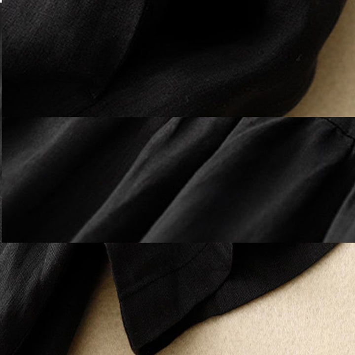 Buddha Stones Casual Short Sleeve Bowknot Tie Straps Women's Maxi Dress With Pockets