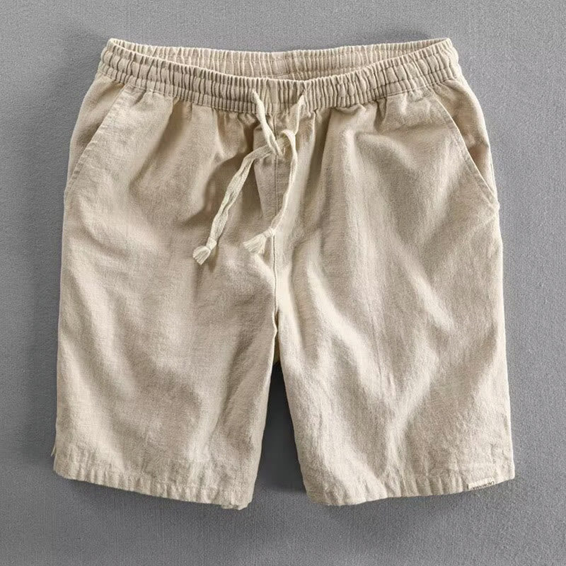 Buddha Stones Drawstring Elastic Waist Cotton Men's Shorts With Pockets - Cornsilk - US/UK/AU40，EU50 (3XL) - image 14