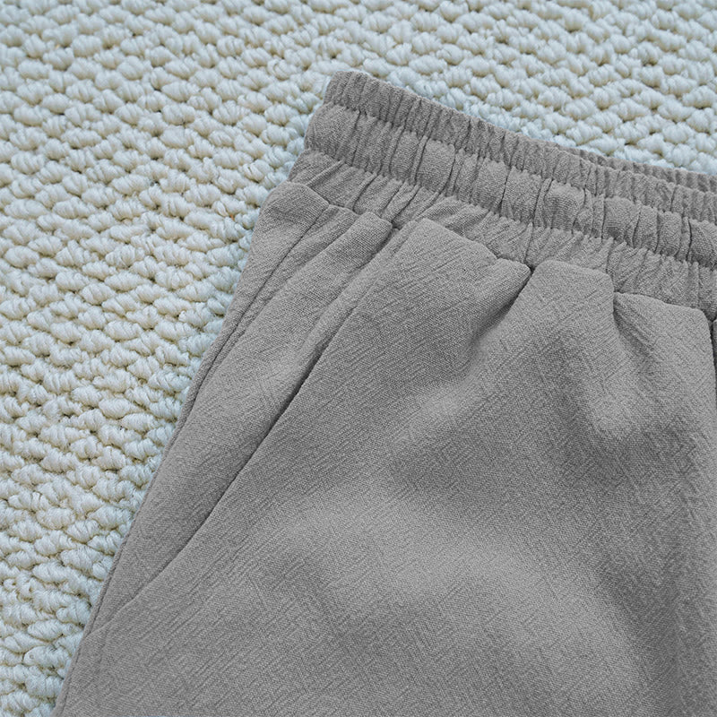 Buddha Stones Summer Plain Color Splicing Design Cotton Linen Women's Pants With Pockets - image 17