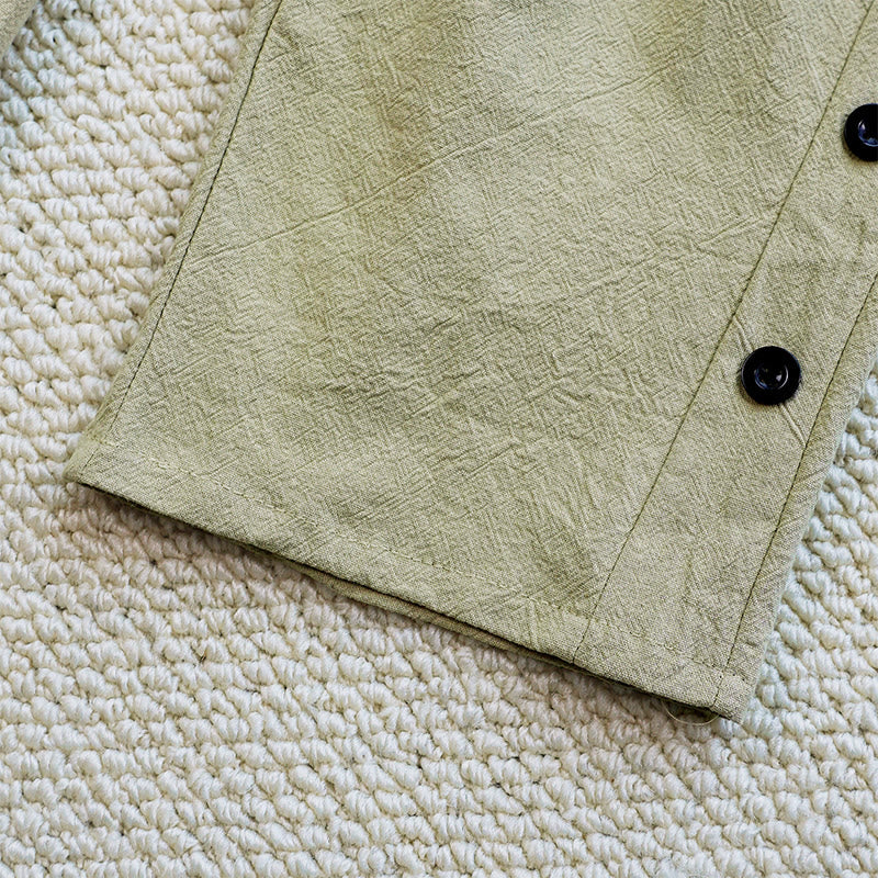 Buddha Stones Summer Plain Patchwork Design Drawstring Cotton Linen Women's Pants With Pockets