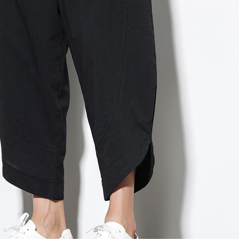 Buddha Stones Casual Summer Drawstring 7-8 Length Linen Men's Harem Pants With Pockets - image 29