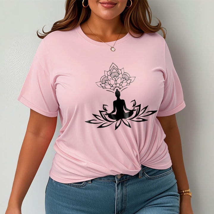 Buddha Stones Lotus Flower Meditation Buddha Tee T-shirt