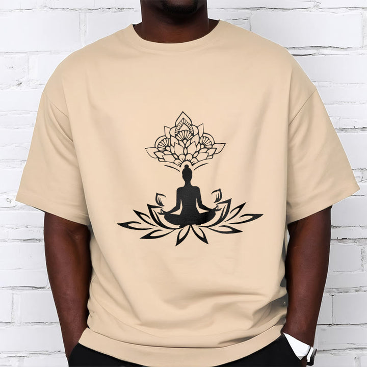 Buddha Stones Lotus Flower Meditation Buddha Tee T-shirt