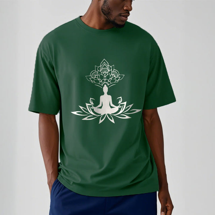 Buddha Stones Lotus Flower Meditation Buddha Tee T-shirt