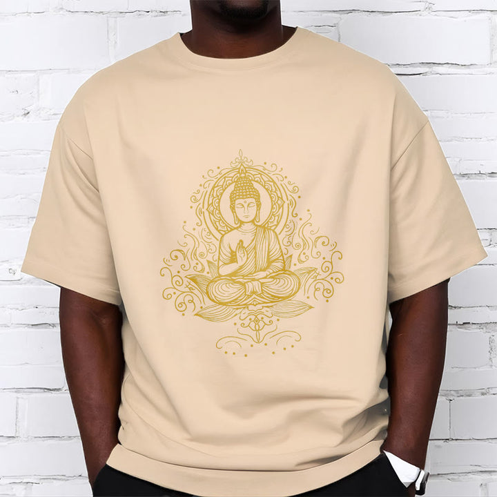 Buddha Stones Lotus Flower Vines Meditation Buddha Tee T-shirt