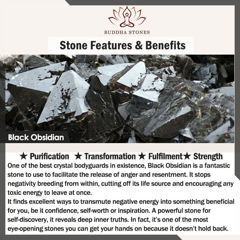 Buddha Stones Natural Irregular Cut Obsidian Grey Jasper 925 Sterling Silver Rolled Leaf Bead Protection Bracelet