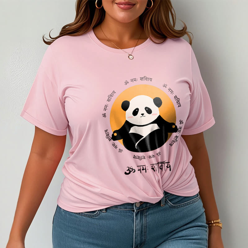Buddha Stones Panda Sanskrit Namah Shivaya Tee T-shirt - image 13