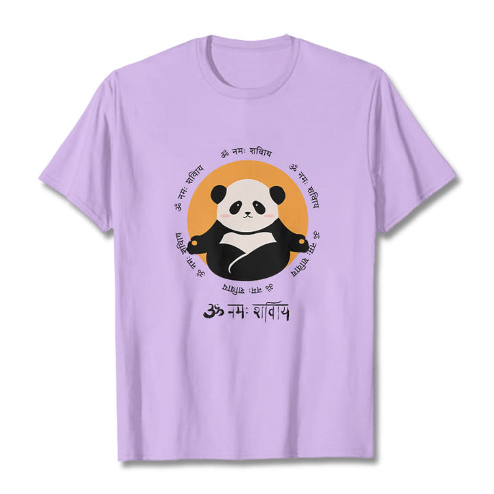 Buddha Stones Panda Sanskrit Namah Shivaya Tee T-shirt