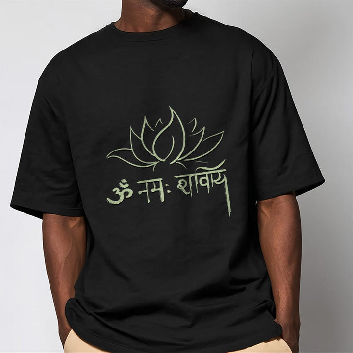 Buddha Stones Lotus Sanskrit Namah Shivaya Tee T-shirt