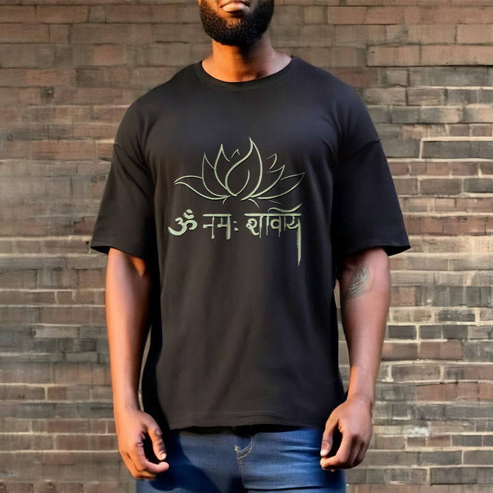 Buddha Stones Lotus Sanskrit Namah Shivaya Tee T-shirt
