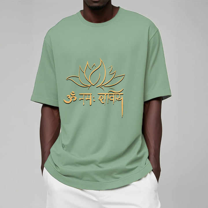 Buddha Stones Lotus Sanskrit Namah Shivaya Tee T-shirt