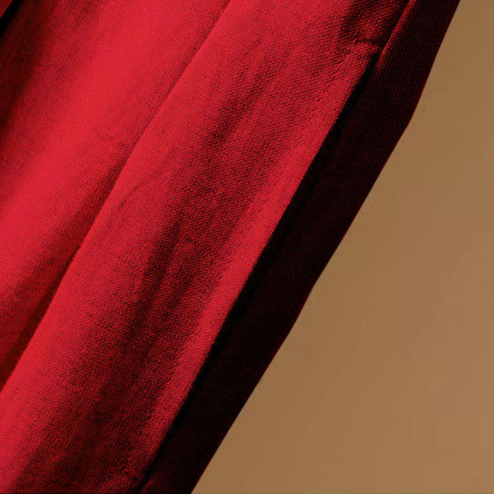 Buddha Stones Summer Casual Pure Color 7-8 Length Cotton Linen Women's Wide Leg Pants - image 15