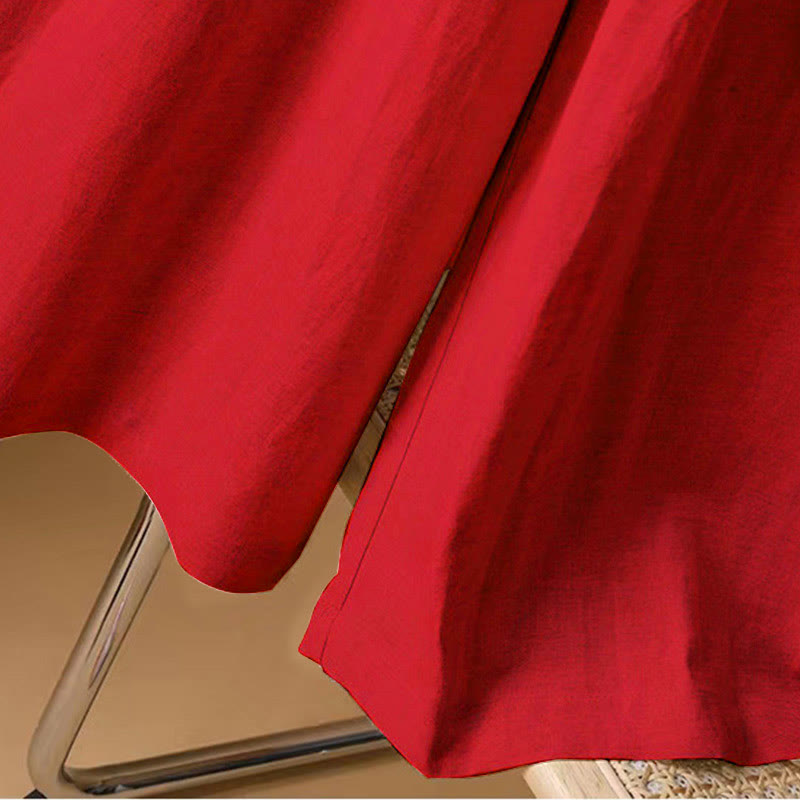 Buddha Stones Summer Casual Pure Color 7-8 Length Cotton Linen Women's Wide Leg Pants - image 16