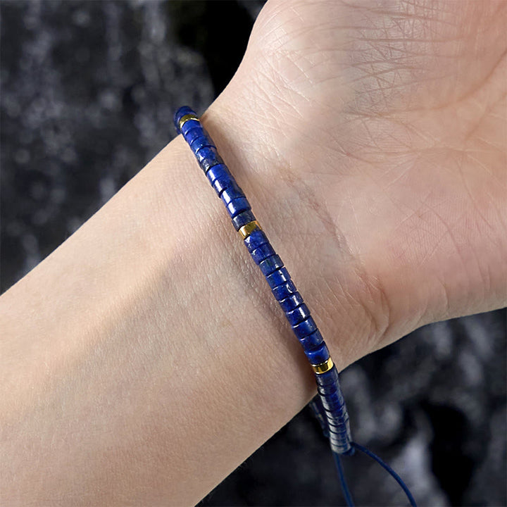 Buddha Stones Natural Lazurite Spacer Bead Positive Balance Bracelet