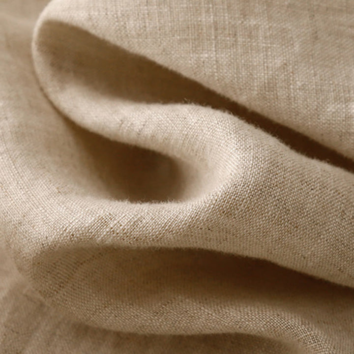 Buddha Stones Casual Plain Frog-Button Design 7-8 Length Cotton Linen Women's Harem Pants With Pockets