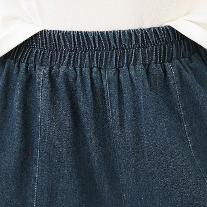 Buddha Stones Spring Vintage Distressed Tassel Design Women's Wide Leg Pants With Pockets