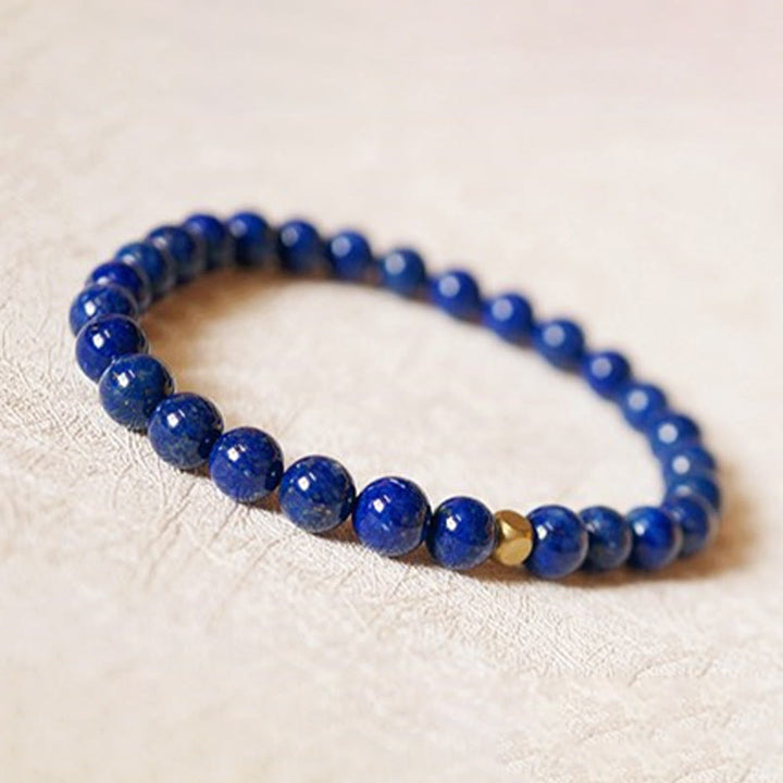 Buddha Stones 4mm Ultra-thin Lazurite Lapis Lazuli Beads Self Care Bracelet - image 11