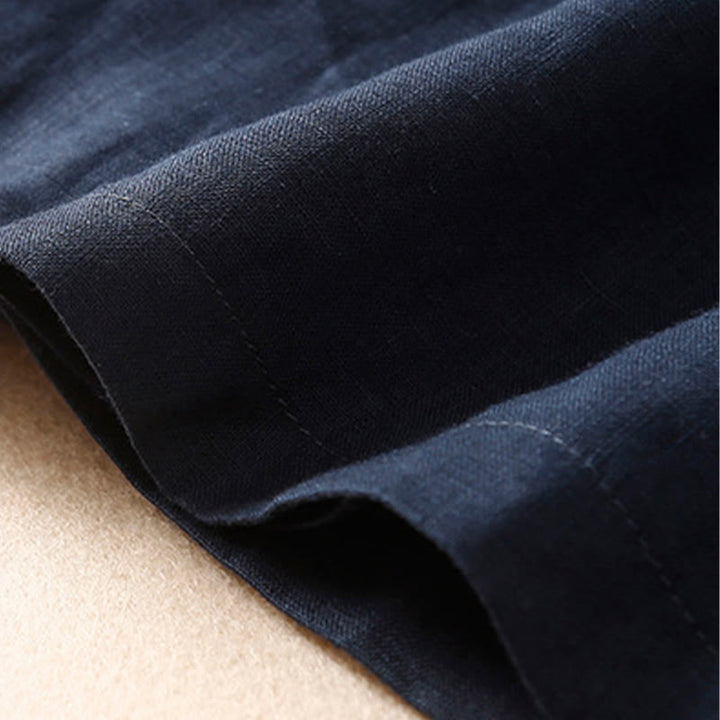 Buddha Stones Vintage Summer Asymmetrical High Waist Women's Cotton Linen Skirt With Pockets - image 8