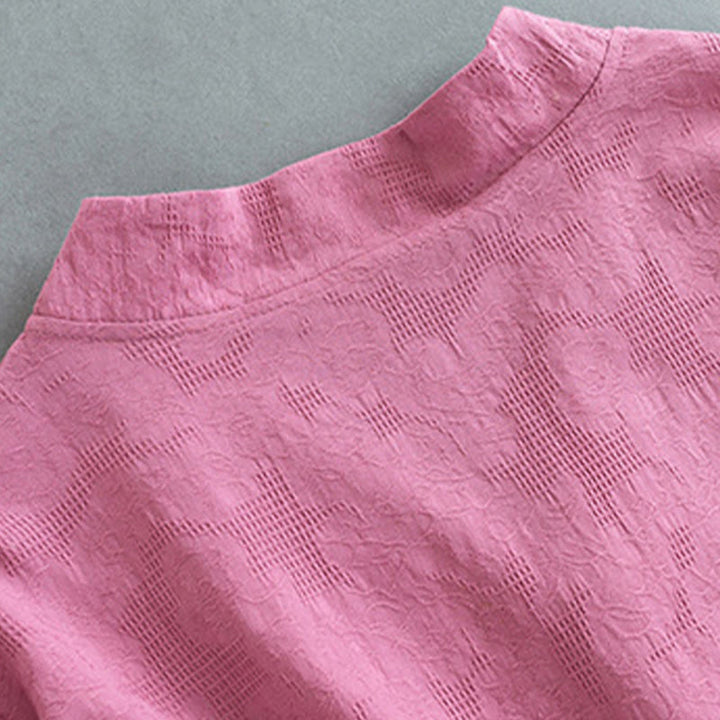 Buddha Stones Casual Solid Color Frog Button Long Sleeve Zen Cotton Linen Women's Shirt - image 14