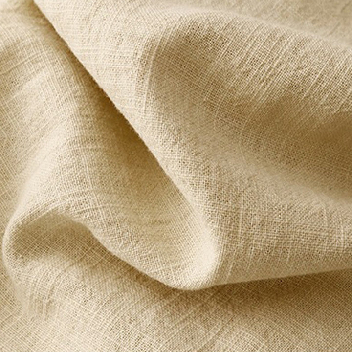 Buddha Stones Casual Plain  Women's Crew Neck Design Loose Half Sleeve Cotton Linen T-shirt - image 8