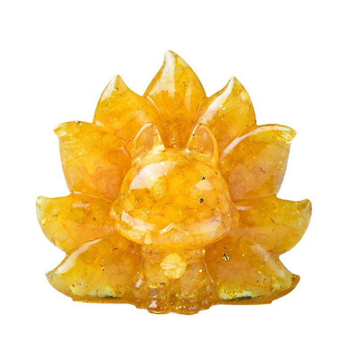 Buddha Stones Small Various Stone Pink Crystal Citrine Amethyst Nine Tailed Fox Warmth Home Decoration - image 5