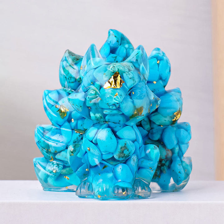 Buddha Stones Small Various Stone Strawberry Quartz Amethyst Green Aventurine Nine Tailed Fox Healing Home Decoration