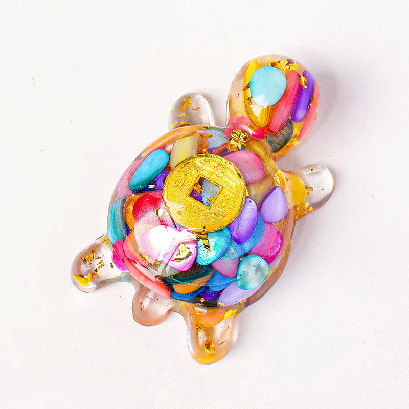 Buddha Stones Small Various Crystal Green Aventurine Amethyst Turtle Copper Coins Luck Home Decoration - Colorful Shell 5*3cm - image 17