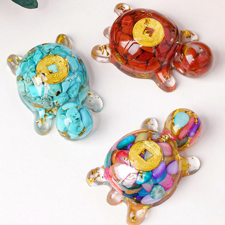 Buddha Stones Small Various Crystal Green Aventurine Amethyst Turtle Copper Coins Luck Home Decoration